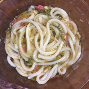 オクラめかぶのネバネバうどん！